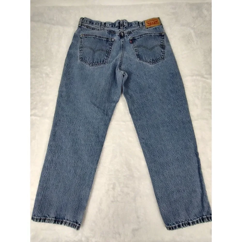 Levi's 550 Jeans Size 38x30 (act 36x28) Relaxed‎ Fit Blue Denim Wide Leg Y2K